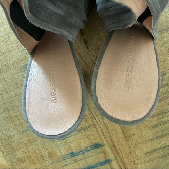 SIGERSON MORRISON Linda Lace Up Suede Gray Bootie Size 9 - Picture 9 of 14